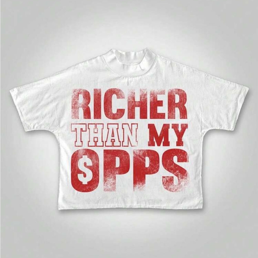 Red and Black Short Sleeve Tee with Bold Graphic
